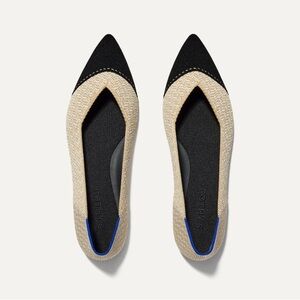 Rothy's Black and Tan Pointed Flats